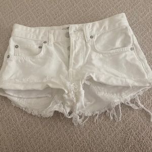 White Free People jean shorts
